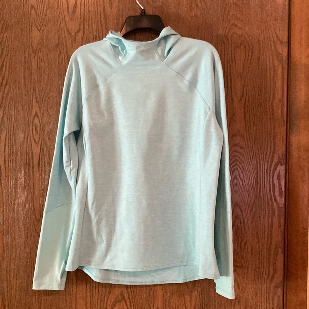 Aqua hooded sweater shirt